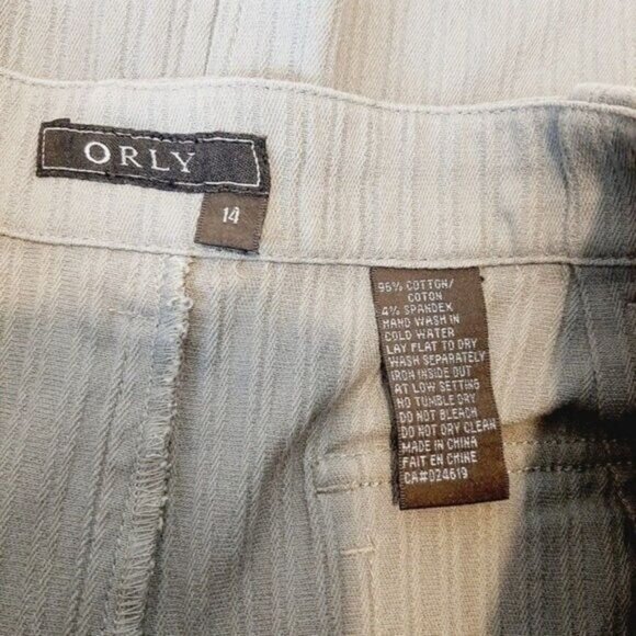 ORLY Mini Casual Skirt Grey / Sage Green Sz 14 - Picture 10 of 11